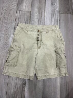 Vintage L.L bean Men's Cargo Shorts - Light Olive